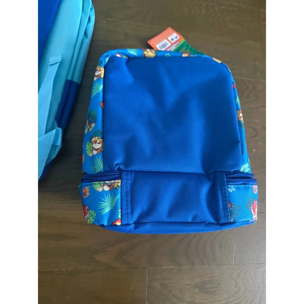Paw Patrol Dino Movie Backpack and Insulated Lunch Bag Set Unstoppable Blue